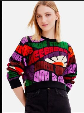 Desigual Jers_leknes Sweatshirt Femme - Coupe Regular Confortable